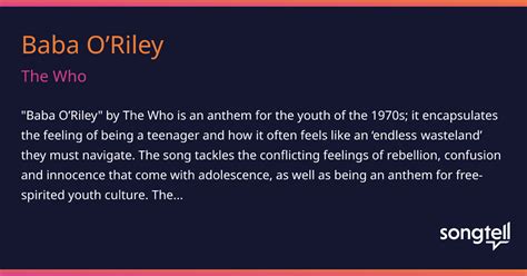baba o'riley meaning